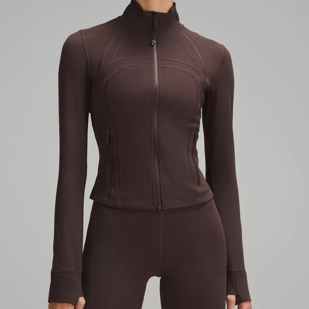 LULULEMON define cropped jacket nulu espresso NWT